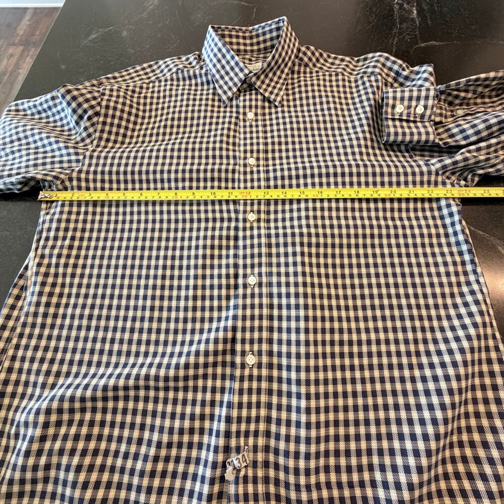 Borrelli Napoli Gingham Button-Up Shirt L Made in Italy Cotton - Picture 9 of 11